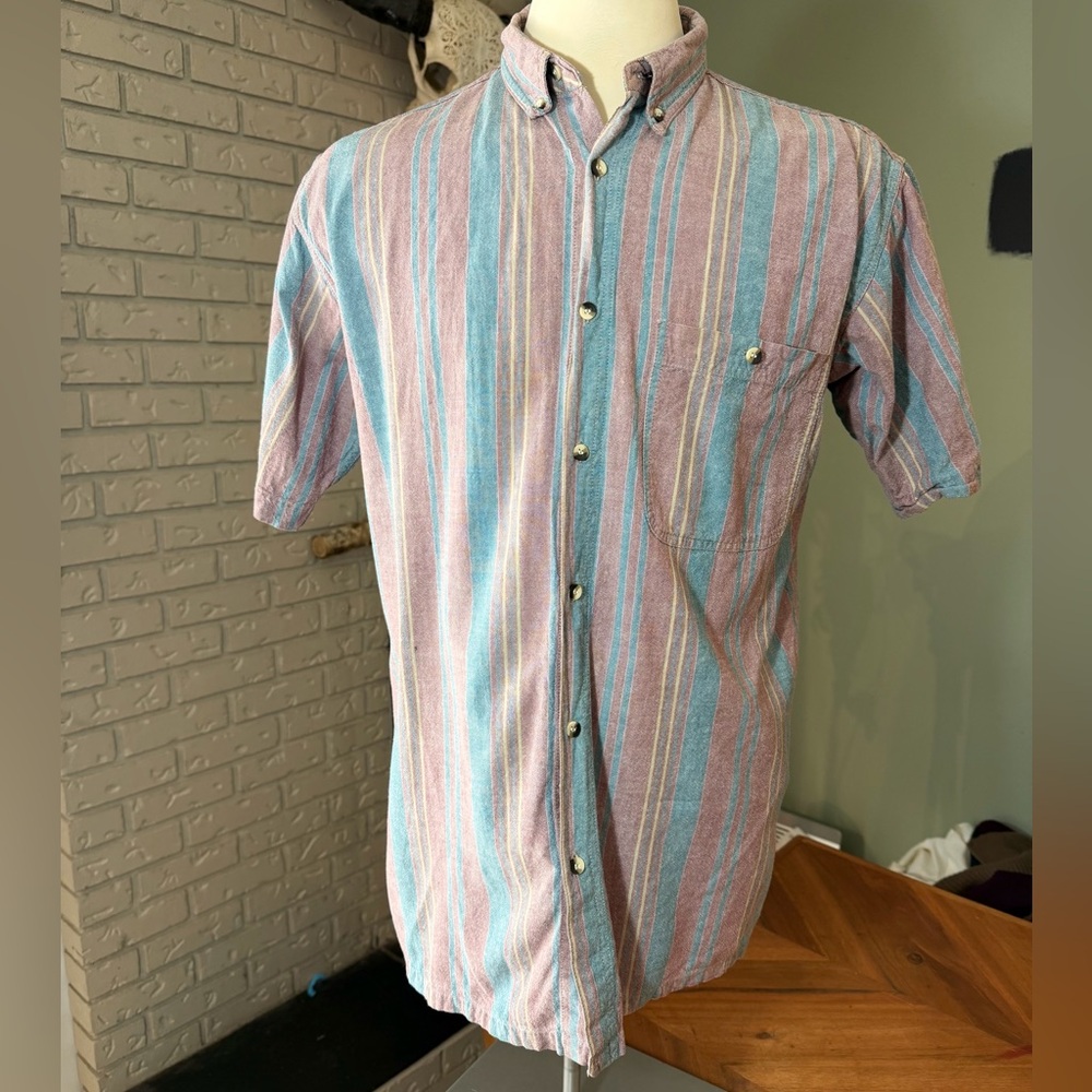 Cricketeer Sport Striped Button-Up – Unisex L